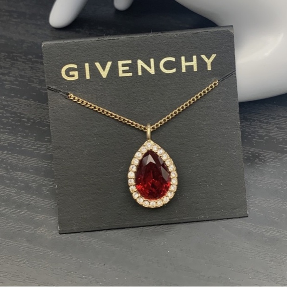 Givenchy Red teardrop Necklace